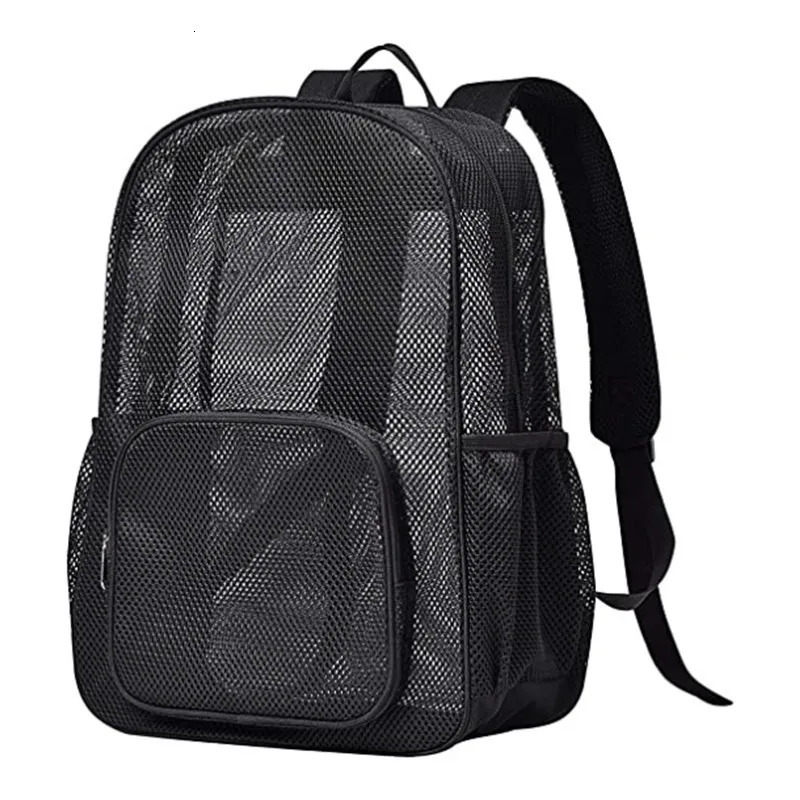 Womens mesh breathable backpack portable hollow leisure outdoor travel storage bag 250402