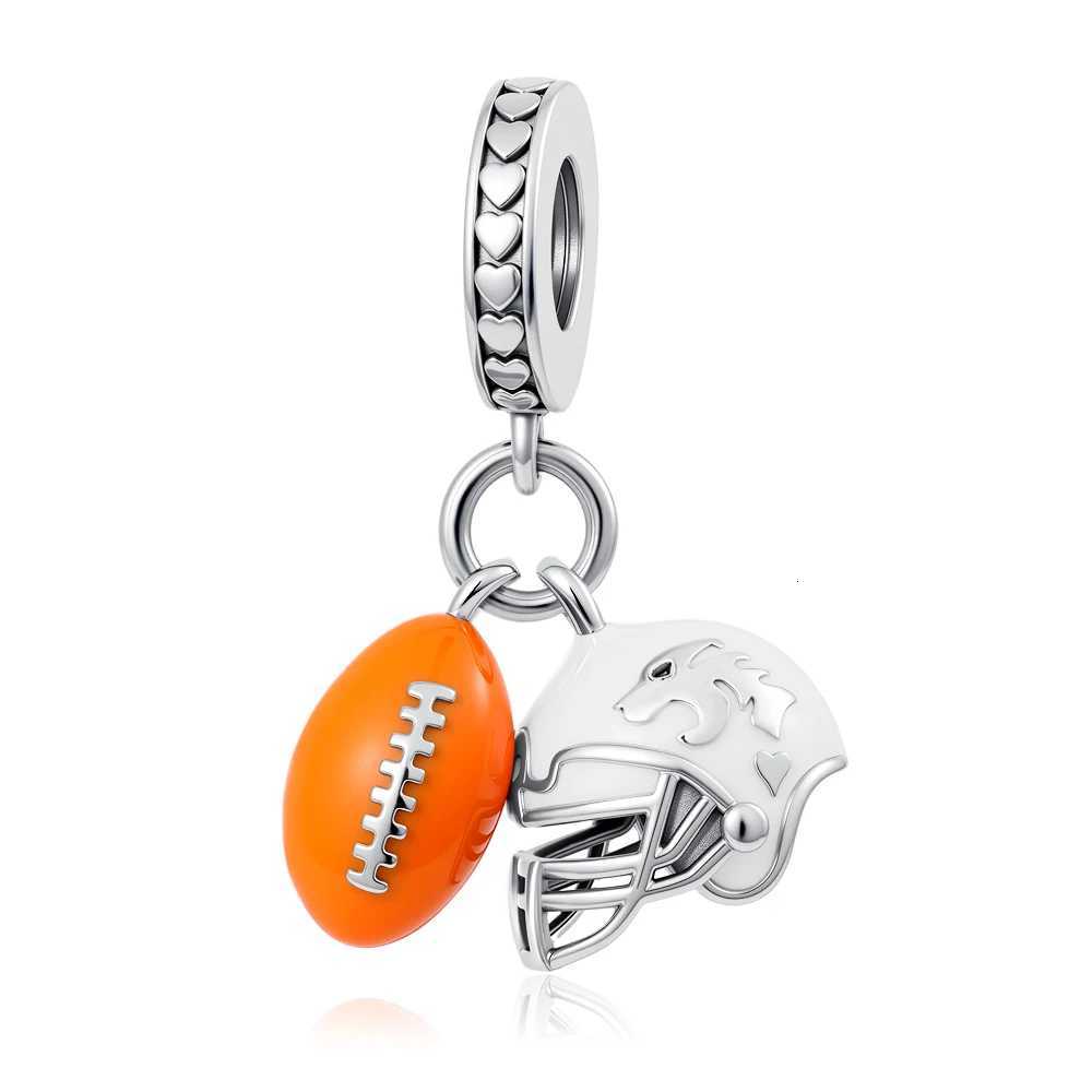 New 925 Sterling Silver Charm Football Baseball Tennis Dumbbell Golf Pendant Fit Original Diy Bracelet Womens Jewelry CowboyXJ251107