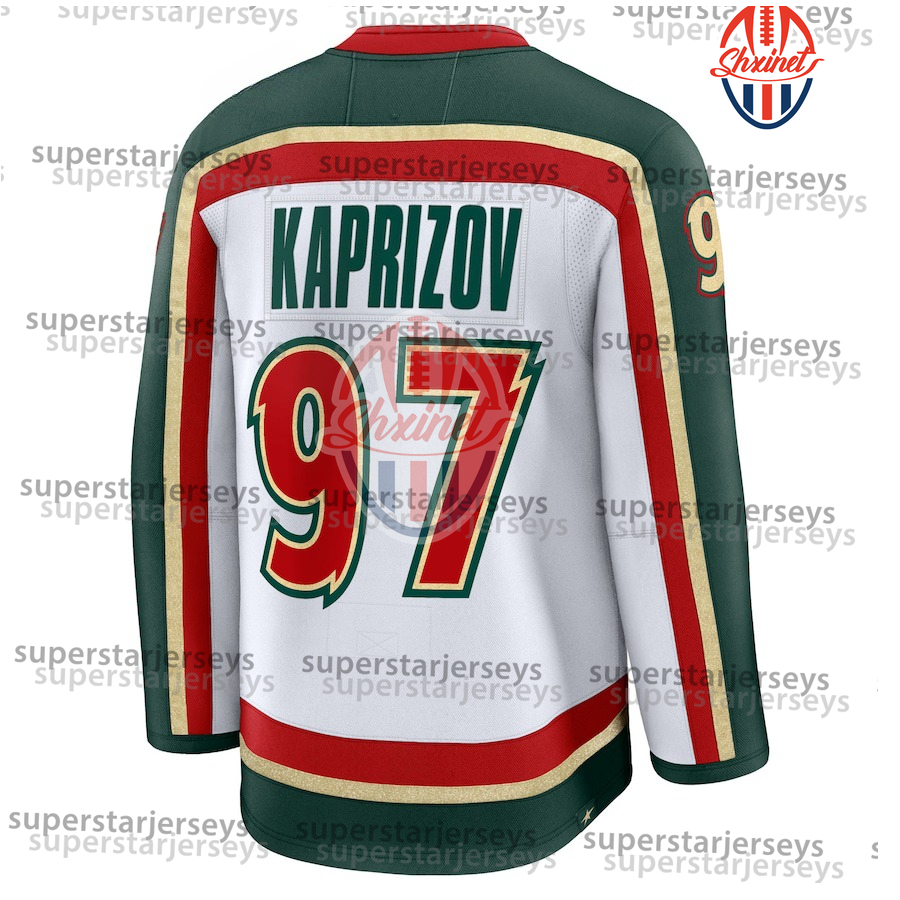 Personalized Custom Kirill Kaprizov 25th Anniversary Jersey Matthew Boldy Brock Faber Marc-Andre Fleury Marcus Foligno Zuccarello Eriksson Ek Quinn Hu
