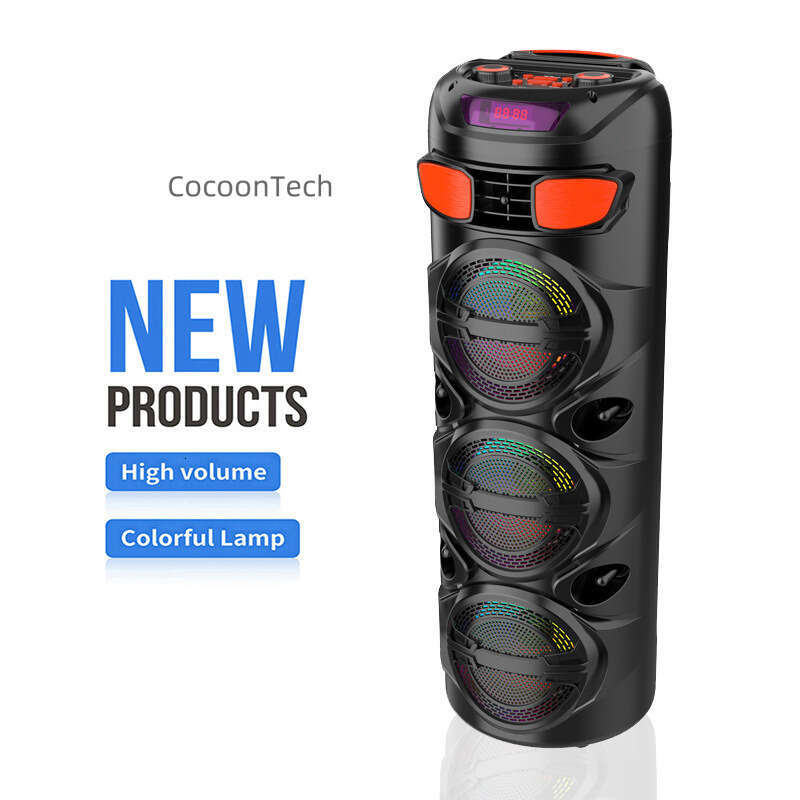 ZQS6301 new private model 6-inch color light Bluetooth speaker indoor party scary ghost karaoke sound system