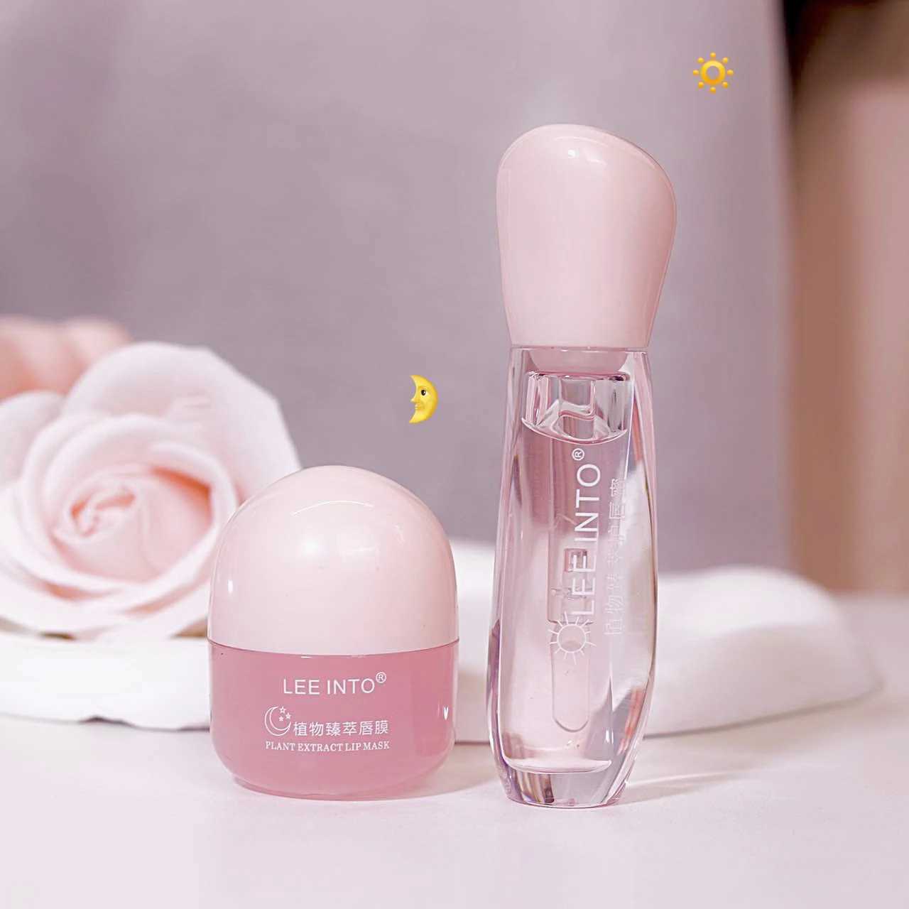 2 pieces/box light lipstick set lipstick moisturizing fade lip line lip care serum primer lipstick cosmetics kit new W250407