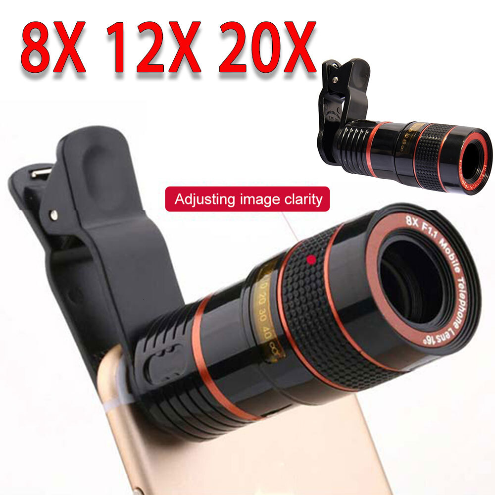 Mobile Phone Lens Cell Phone Fish Eye Lenses Phone Lens Kit Super Wide Angle Super Macro HD Camera Camera Telephotoe Lens Kits