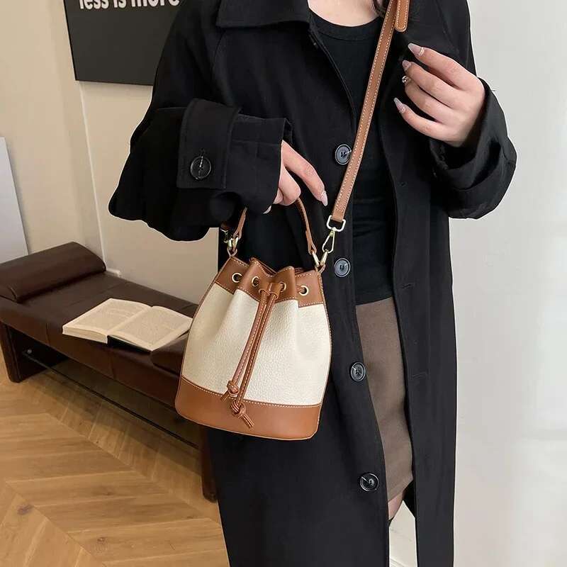 PU String Niche Design Crossbody Popular Fashionable Women's On Sale 2025 New Versatile Commuting Bucket Bags