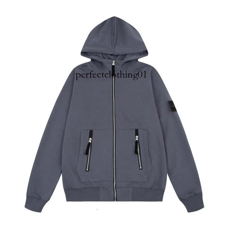 Stone Jackets Islandae Designer Compass Badge Zip Up Hoodies Concise Style Topstoney Tracksuit Luxury Crewneck Sweatshirt High Quality Cotton Pullover b62