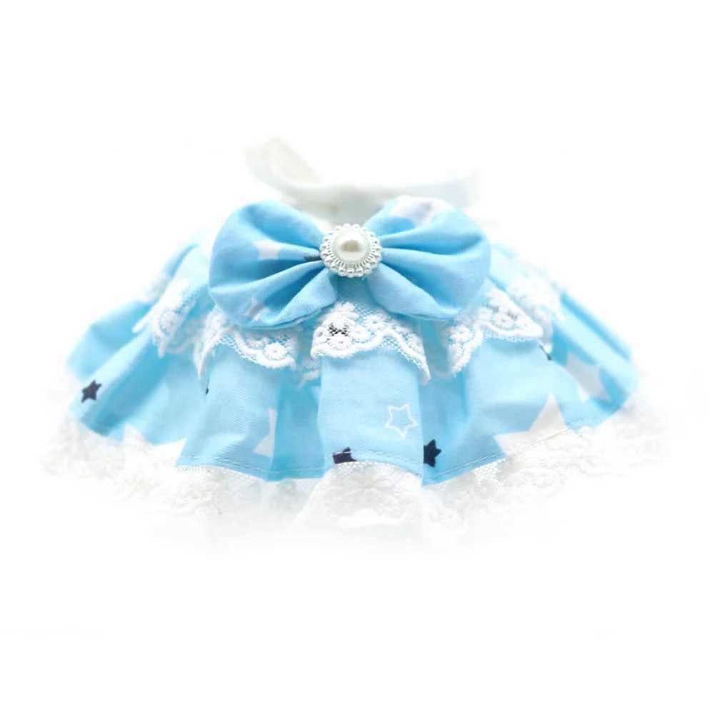 High Quality Hot selling new arrivals pet dog cat puppy lace bow flower print collar bib necklace direct shipping T250407
