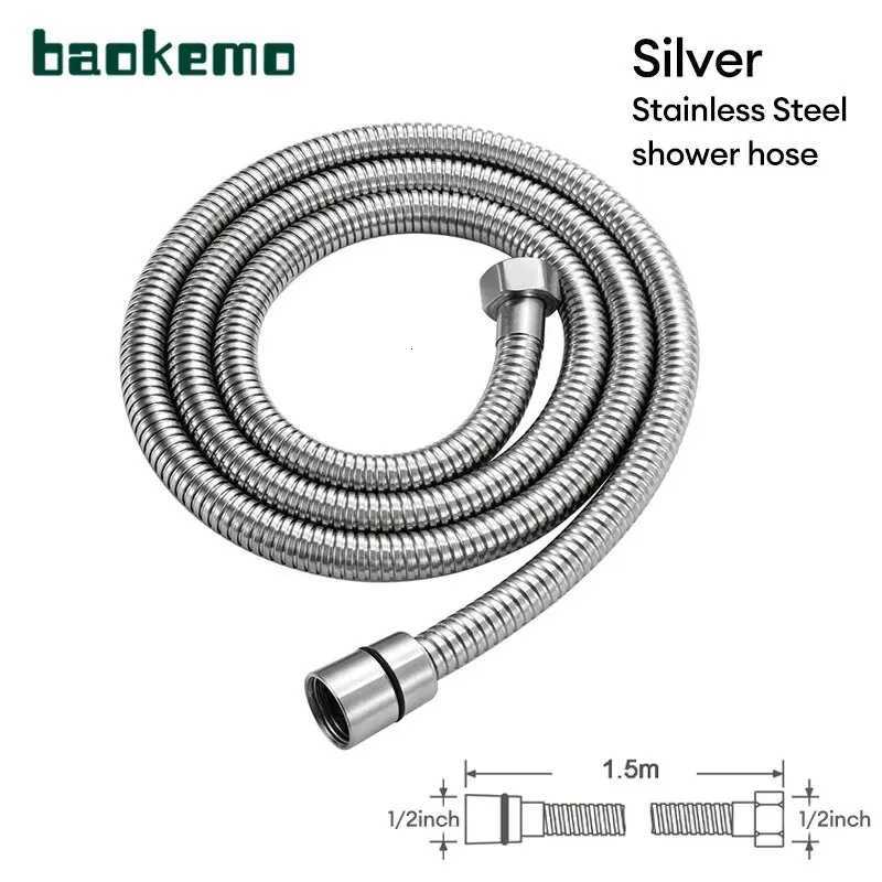 Baokemo Stainless Steel ible Shower Hose Tube Pipe For Bathro Accessories Shower Tube High Strength Hot And Cold Hose Y251107