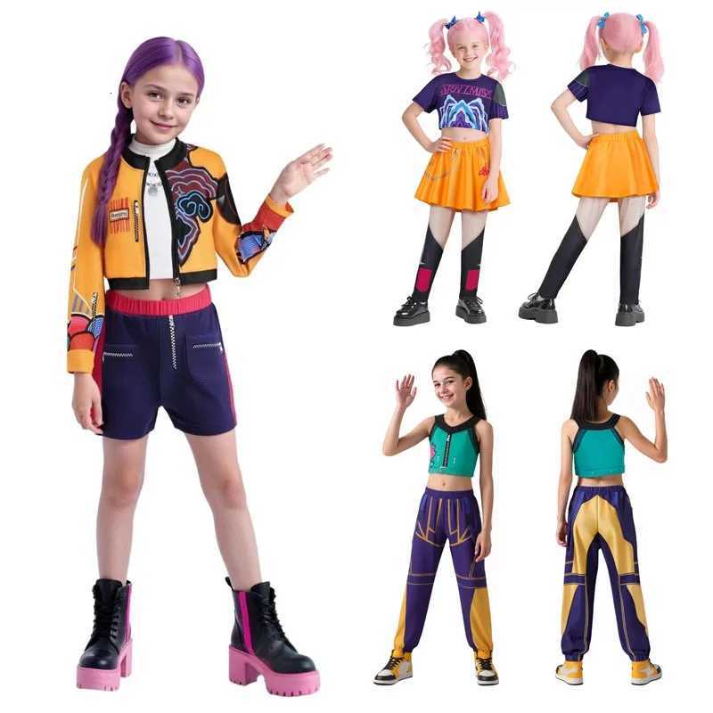 Halloween Children Zoey Mira Rumi Cosplay Costume Carnival K-Pop Hunters Girl Group Idol Role Play Dress Up Outfit Suit W251107