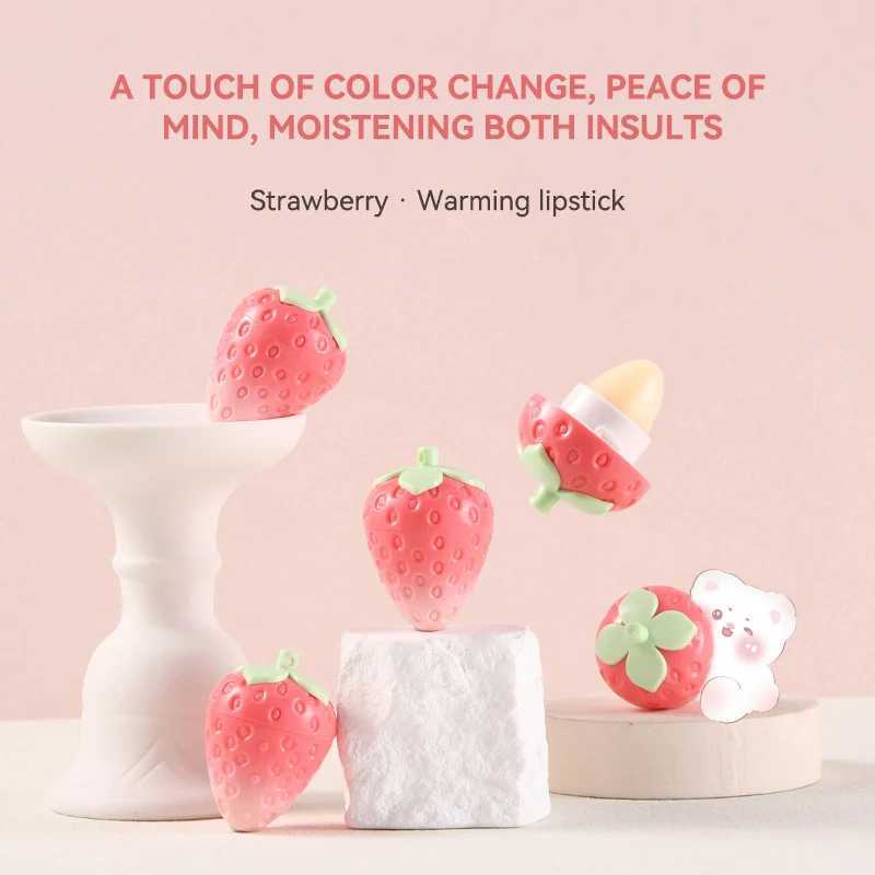 Shiji Strawberry Temperature Change lipstick - Strengthen moisturizing protect and soften lipstick very suitable for students W250407