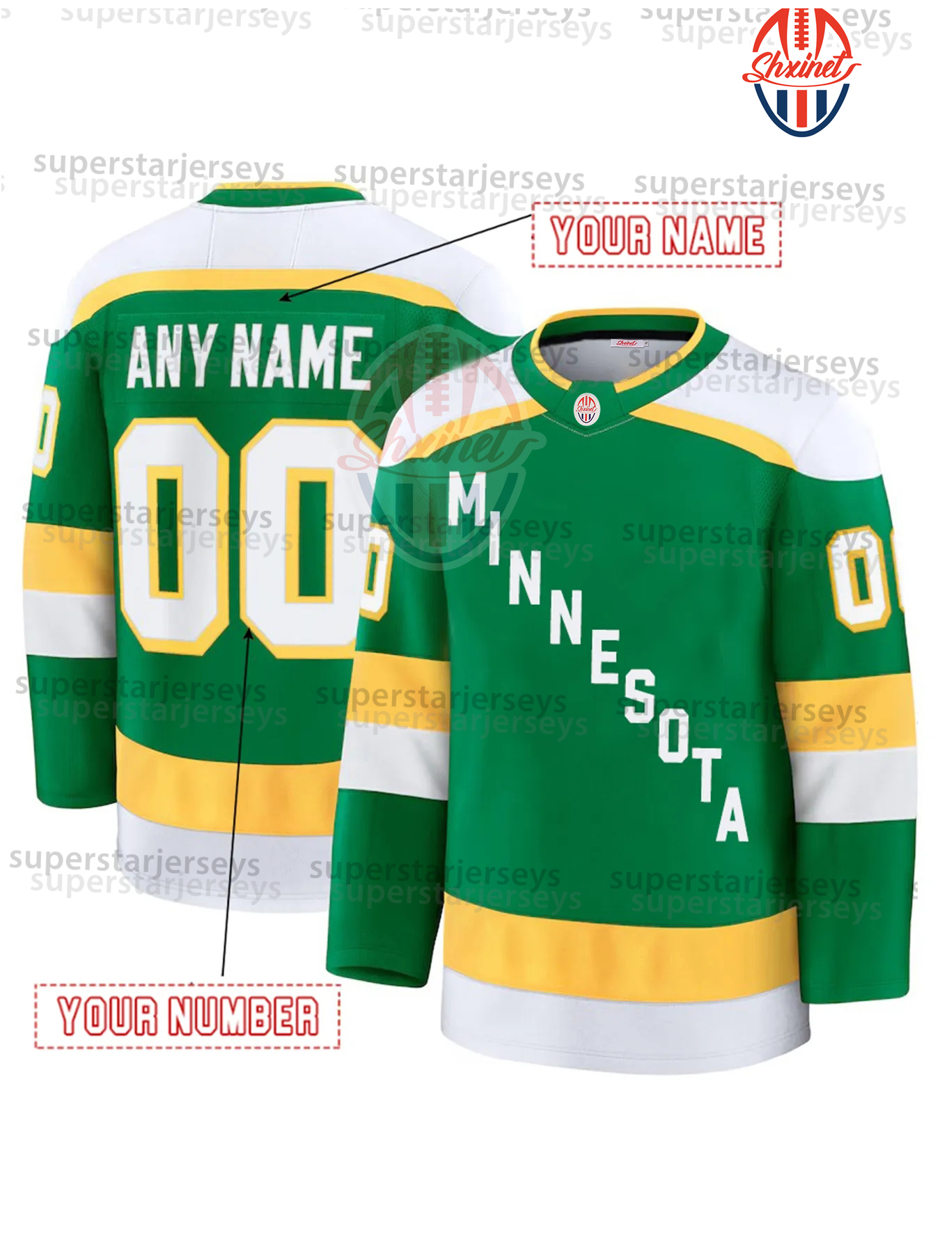 Personalized Custom Kirill Kaprizov 25th Anniversary Jersey Matthew Boldy Brock Faber Marc-Andre Fleury Marcus Foligno Zuccarello Eriksson Ek