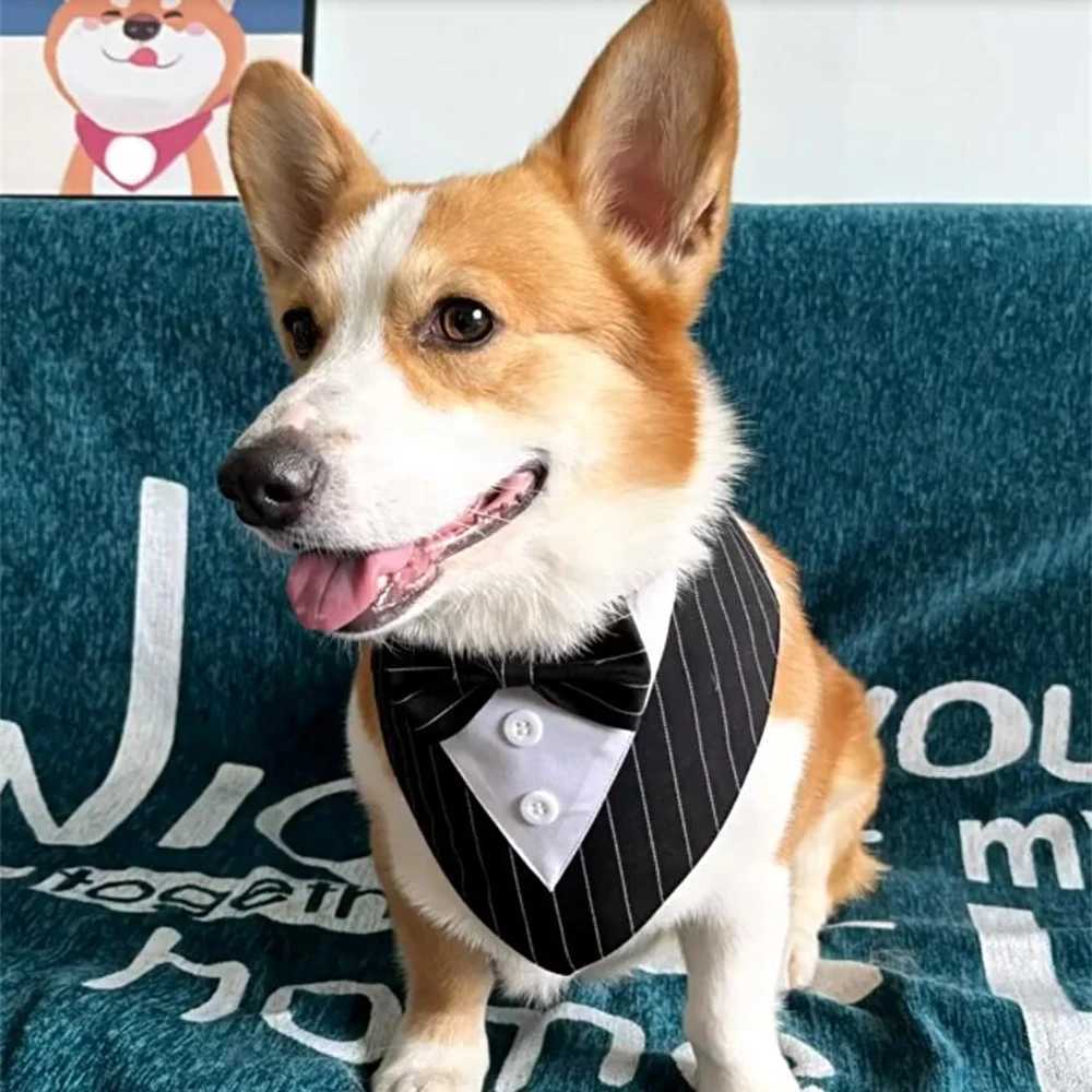 High Quality Wedding big dog triangle scarf bow beautiful pet bandage suitable for small big dogs golden retrievers Labrador bibs T250407