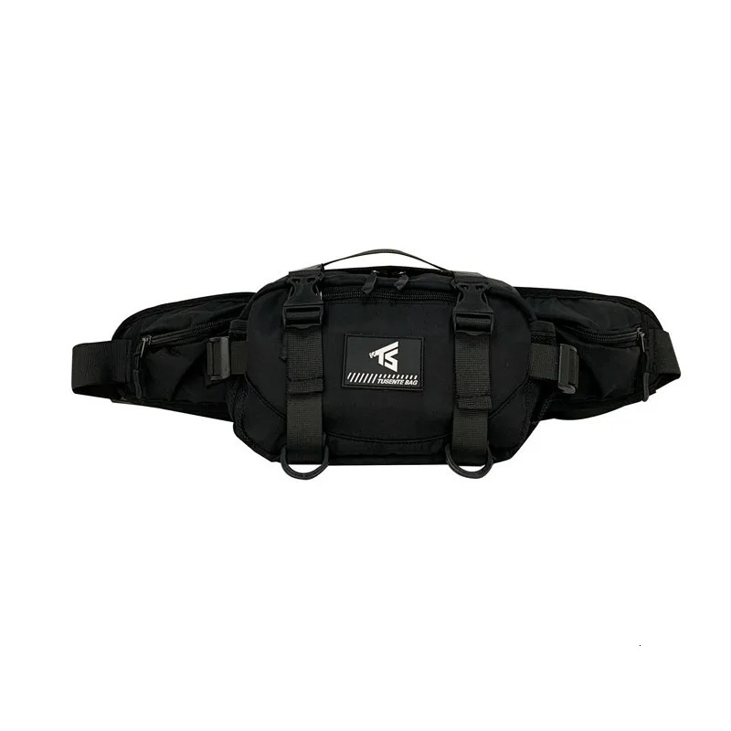 Multi functional sports hip-hop punk cross bag mens Techwear waterproof Fanny Pack Street casual shoulder bag 250402