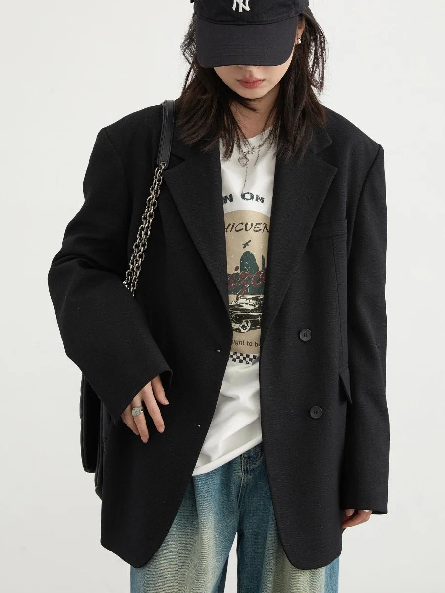 CHIC VEN Womens Tshirt Street Clothing Round Neck Letter Printed Long Sleeve Inner Top SpringSummer 250407