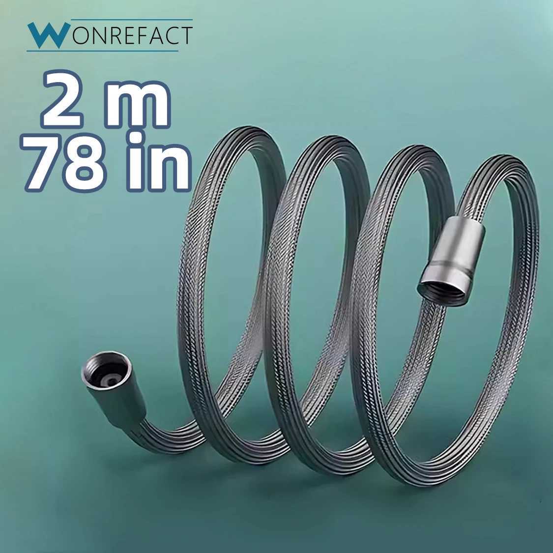 Shower Hoses 2m Shower Extension Pipe Washros Water Pipe Accessories Bath Shower Bathro Supplies Y251107