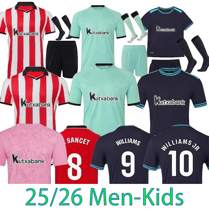 25/26 bilbao Soccer Jerseys retro 1984 1995 97 98 Centenary Athletic Football Shirts 2024 2025 WILLIAMS O.SANCET Player Version Men Uniforms Kids Kits