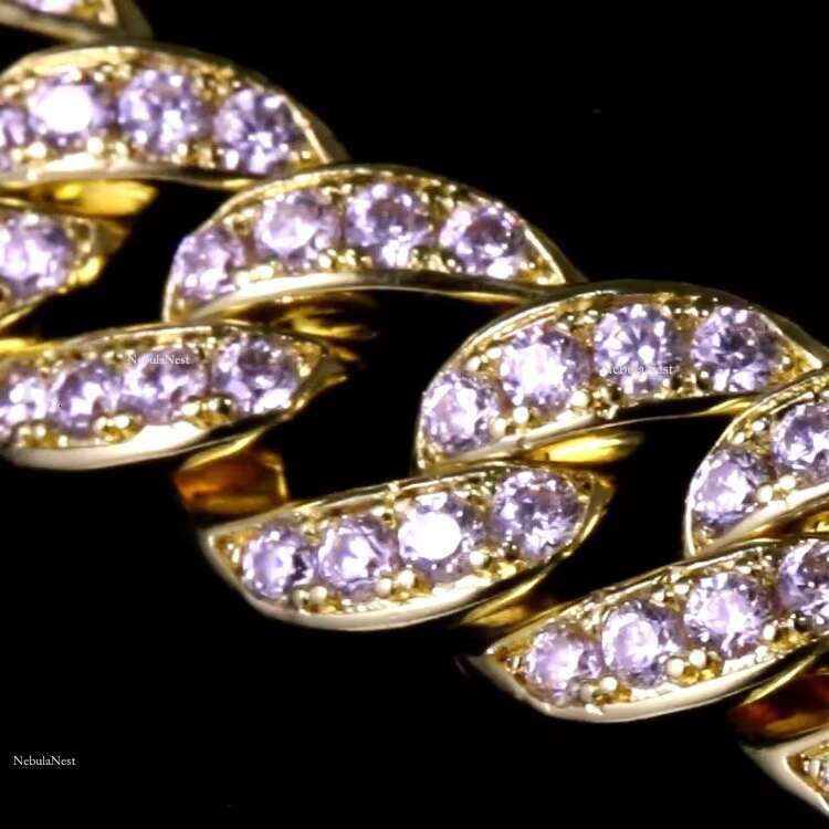 Custom 16mm Gold Plated Sterg Sier Hip Hop Vvs Dia Full Cubic Zirconia Men Necklace Pendant Moissanite Cuban k Chain