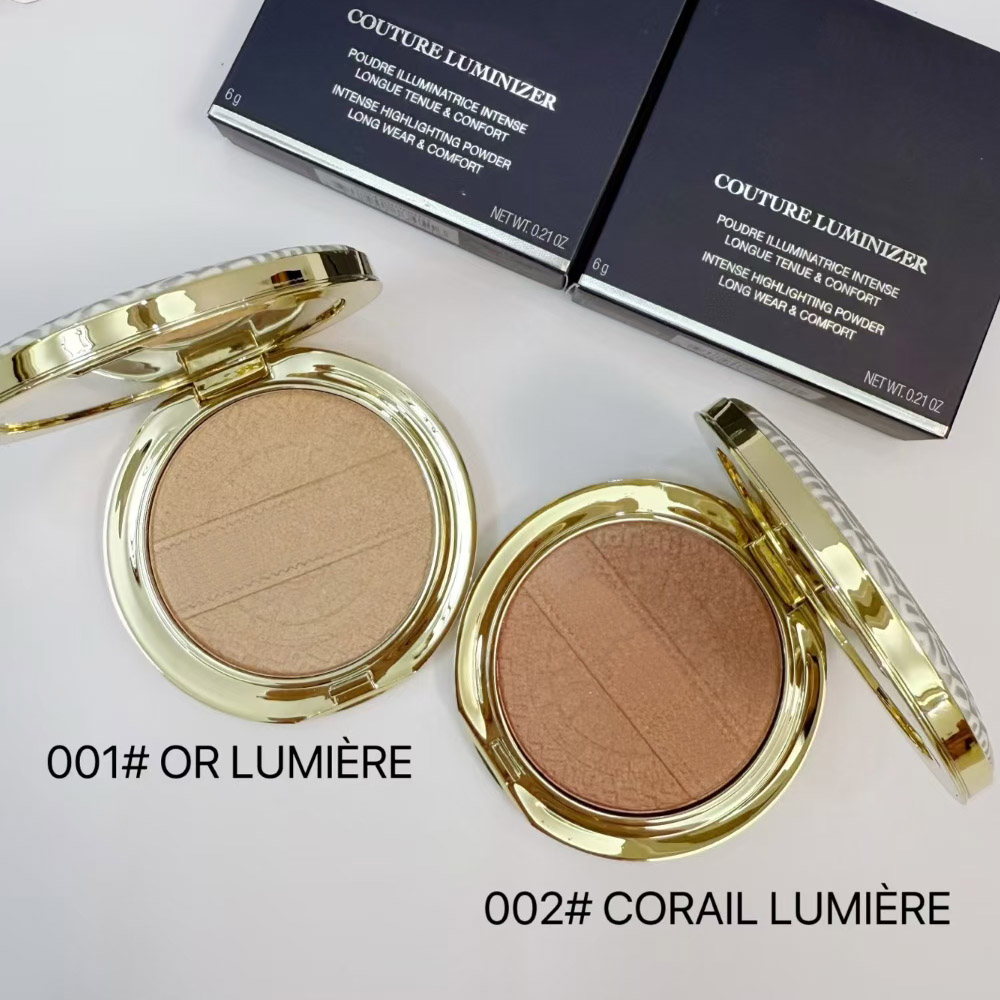Brand Designer Gold Pressed Powder Highlighter Christmas Editon 6g Face Couture Luminizer Makeup Intense Highlighting Powder Long Wear Comfort