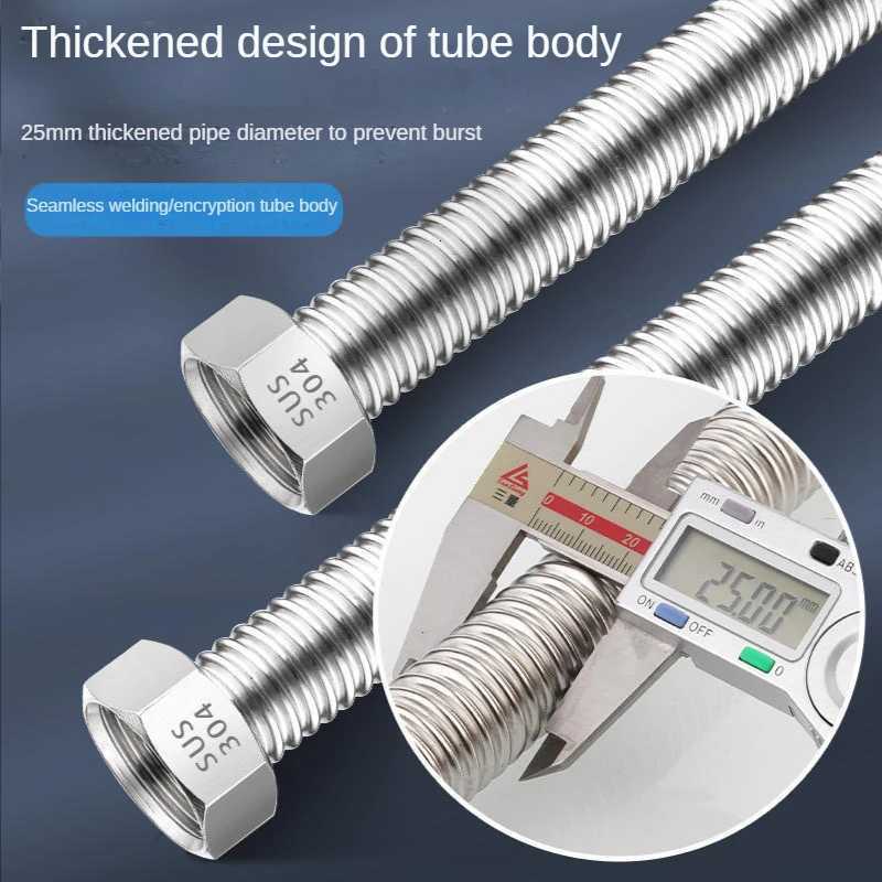 1 Inch 304 Stainless Steel Bellows High Pressure Explosion-proof Hose DN25 Engineering Special Cold and Hot Water Pipe Metal Y251107