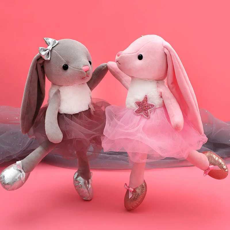 Creative Ballet Cute Soft Cute Long Eared Rabbit Plush Toy Soothing Sleeping Doll Giving Girls Holiday Gifts C251107