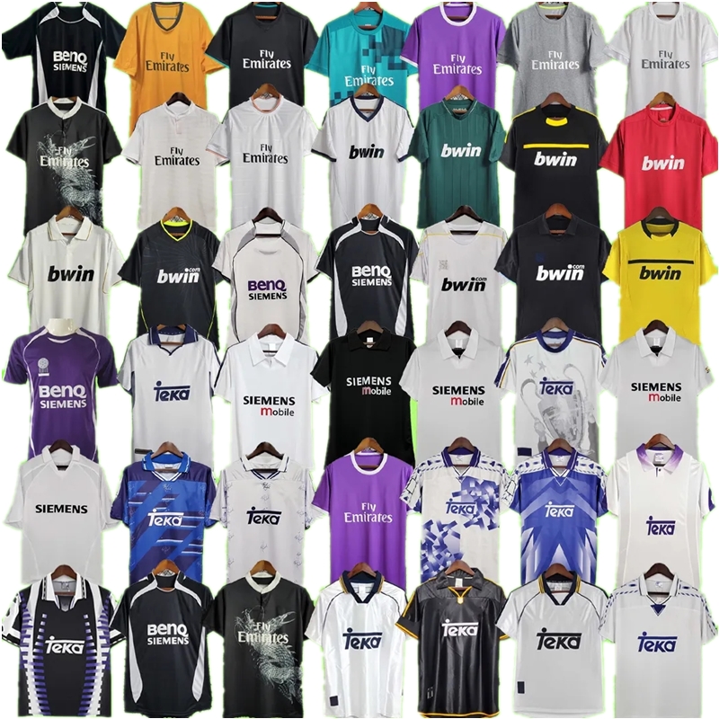 ReAlMadrid Retro Soccer Jerseys 1992-2018: RONALDO RAUL FIGO ZIDANE SUKER R.CARLOS KAKA BALE KROOS 66666
