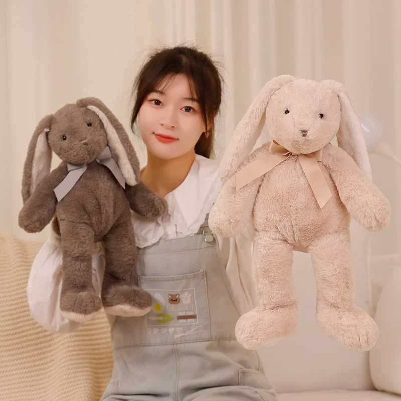 Easter Rabbit Plush Toys Soft Bunny Stuffed Animal Rabbit with Long Ear for Children Accompany Doll Birthday Gift Photo Props C251107