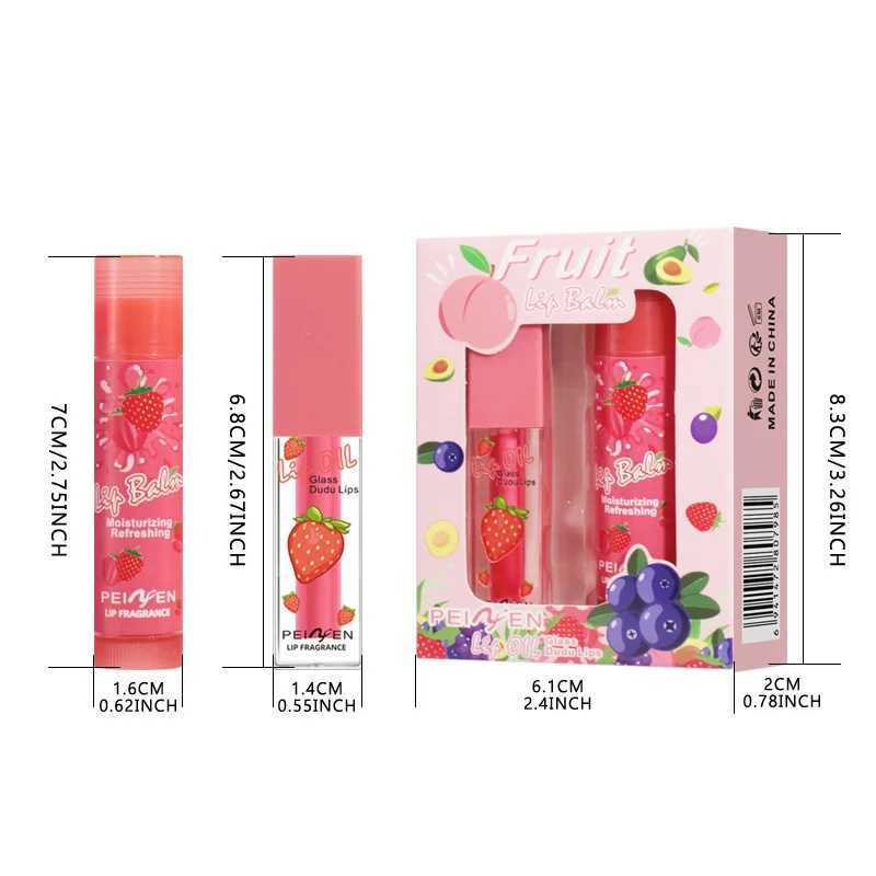 2 pack day and night set light moisturizing lipstick gloss moisturizing anti dry crack dry skin W250407