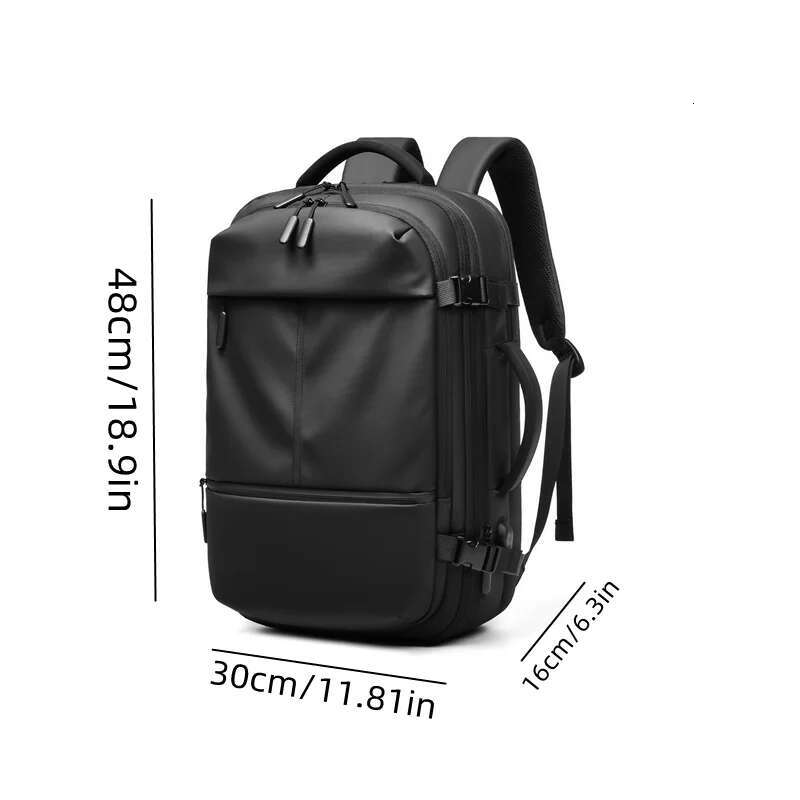 XOKY Travel Men Business Expandable USB Bag Large Capacity 17.3 Laptop Waterproof Fashion Backpack 2303