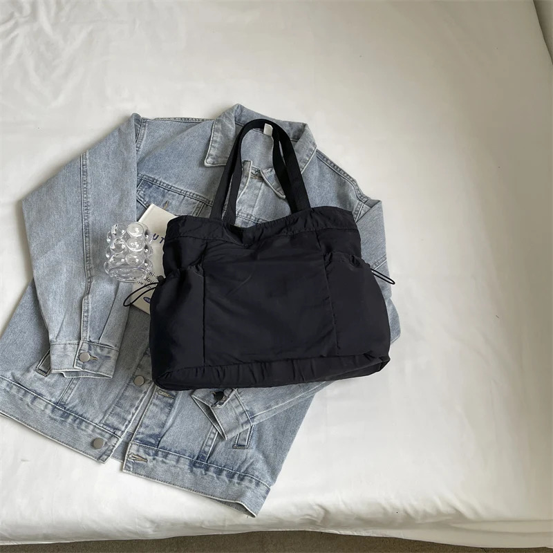 1 Piece Large Capacity Tote Bag fashion Shoulder Canvas Bag Work Commuting Bucket Bag250403