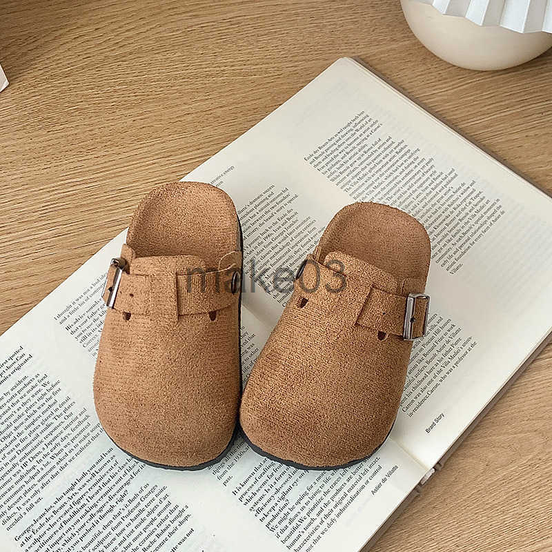 Childrens New Anti slip Soft soled Girls Single Boys Baby Bean Boken Shoes Cool Slippers Summer J250403