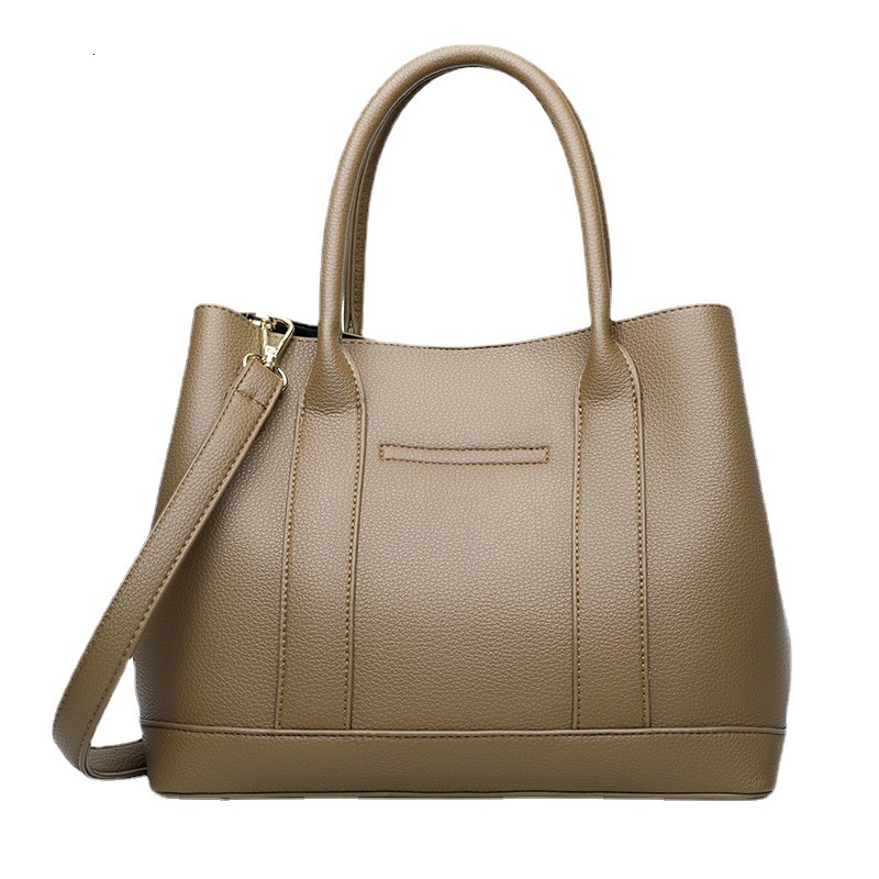 2025 New Handbag Women's Retro Fashion Large Capacity Tote Bag Middle-aged Mom Commuting Single Shoulder Crossbody Bag
