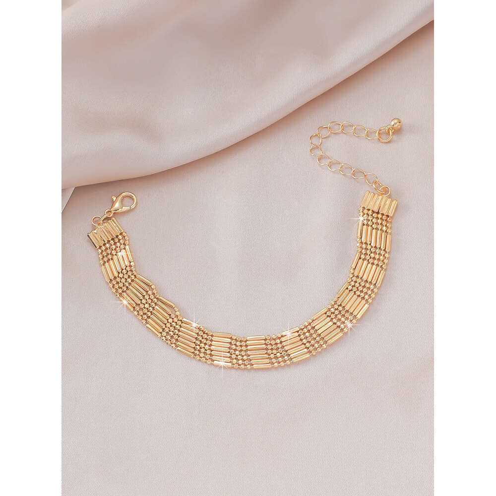 Hot selg fashionable commuting versatile simple multi-layer gold INS style high-end feeg light personalized bracelet