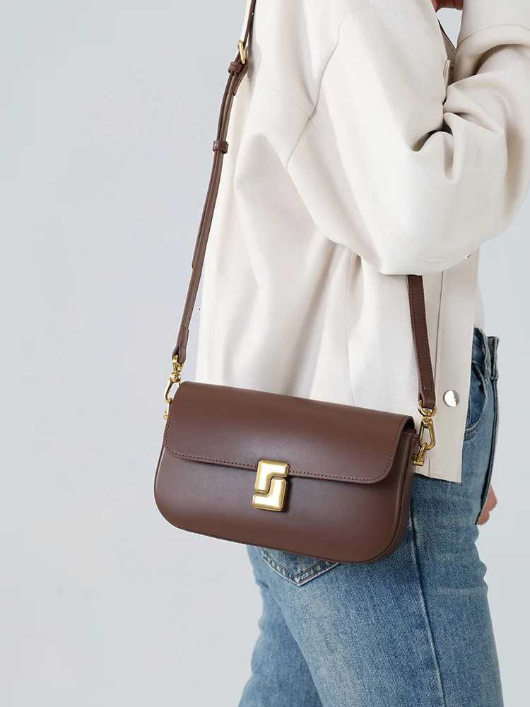 Genuine leather woman bag small square shoulder bag Handbags ladies crossbody bags luxury designer minimalism bag tofu bagW251107