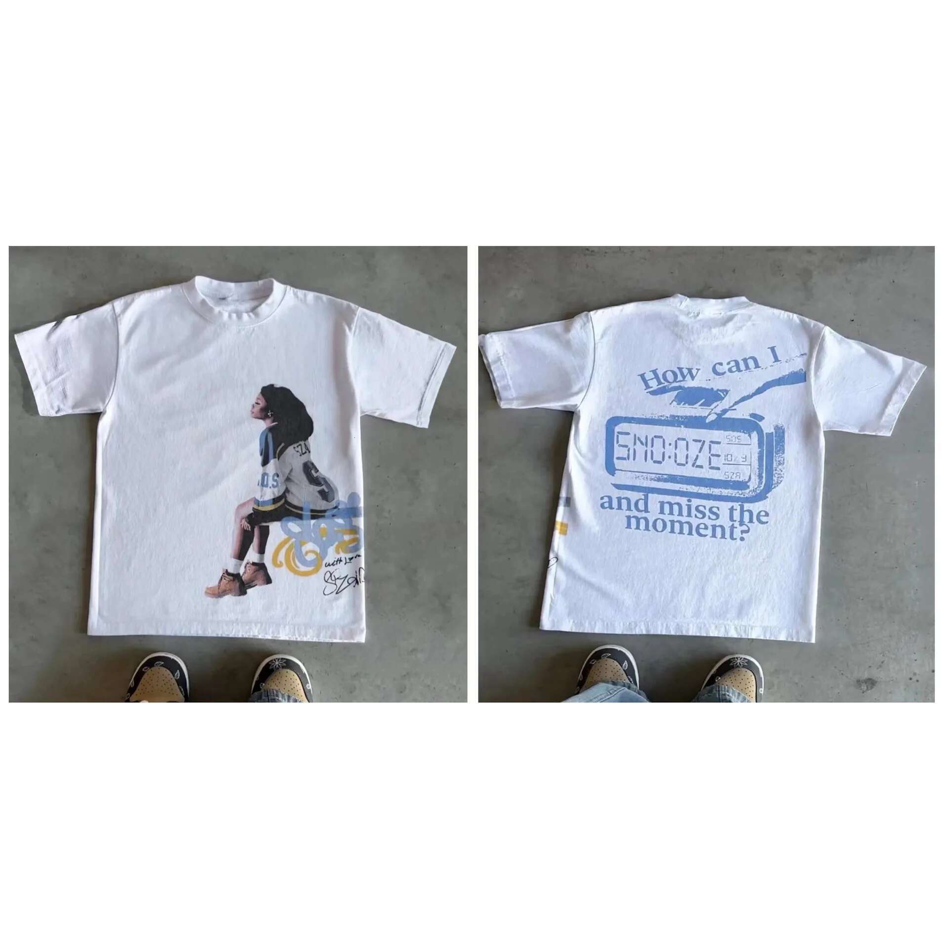 2000S Vintage Casual Girl Print Y2k Women's Tshirts Short Sleeve O-Neck Streetwear Haruku Gothic Tee Crop Top Men Clothes