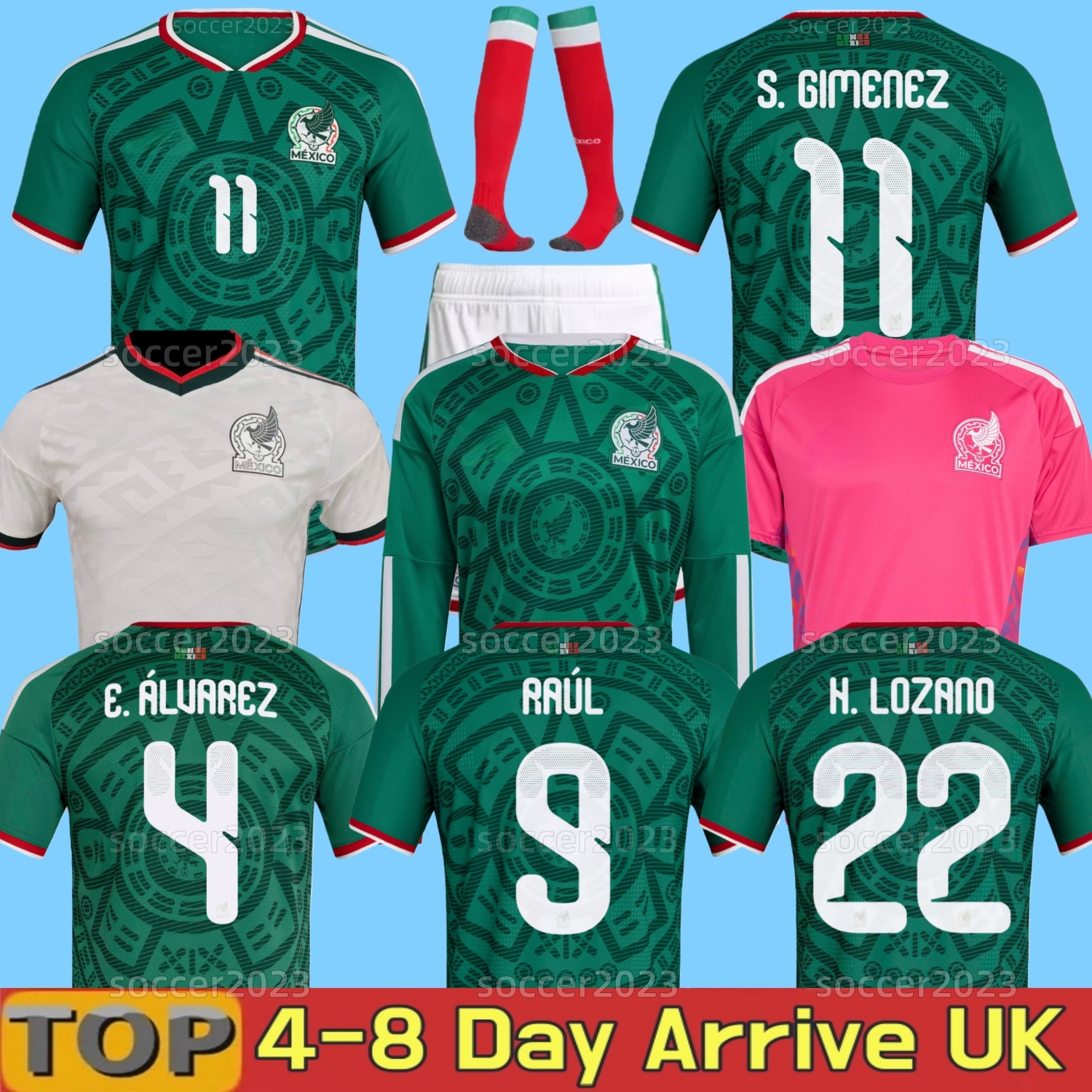 Mexico 2026 World Cup Soccer Jerseys A. VEGA C. HUERTA L. ROMO RAUL CHICHARITO LOZANO H.LOZANO 25 26 Home Away Gk Player long Football Shirts Men Kids GIMENEZ 2025 Gold Cup