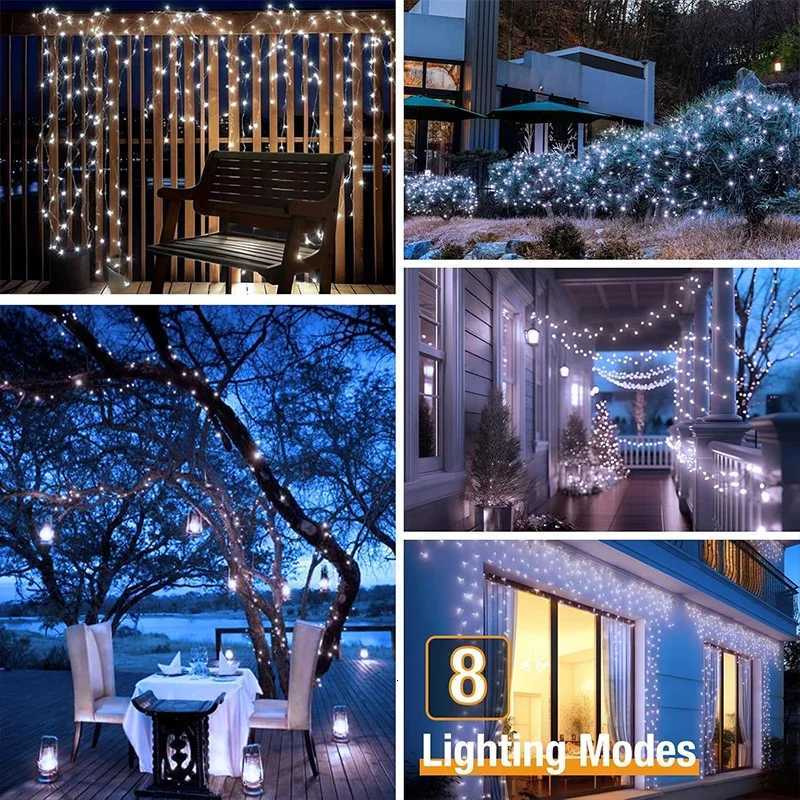 Solar Fairy String Lights Outdoor LED Garden Christmas Decor Garland Light For Xmas Halloween Thanksgiving Wedding W251107