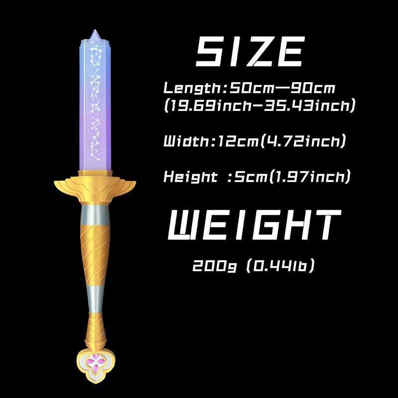 Kpop Rumi Telescopic Sword With Symbol Rune Hunters Sword Cosplay Prop Special Props For Role-playing In The Witch Hunting Group Z251107