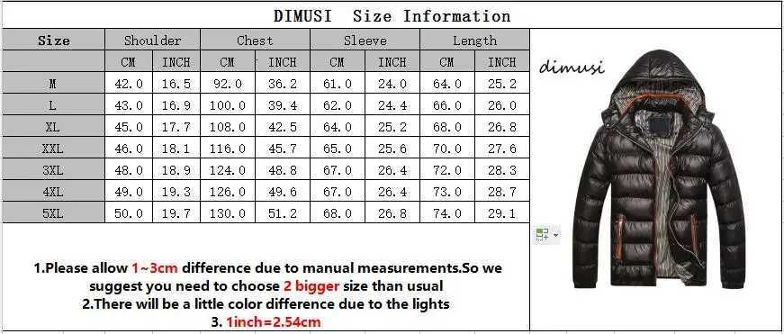 DIMUSI New Men Winter Jacket Fashion Hooded Thermal Down Cotton Parkas Male Casual Hoodies Brand Clothing Warm Coat 5XLPA064T251107