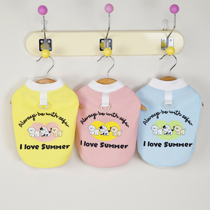 3 Pack Cute Print Dog T-Shirt for Small Dogs, Sleeveless Lightweight Tee Shirt for Summer Outdoor Spring Picnic Sun Protection,Cozy Pomeranians Clothe