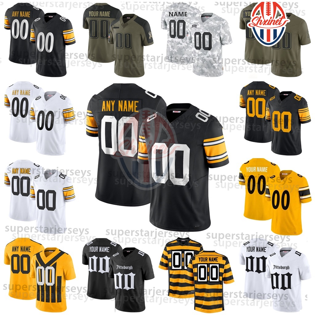 Personalized Custom 1933 Throwback Jersey Metcalf Watt Aaron Rodgers Jack Sawyer Will Howard DK Patrick Porter Jr Polamalu Fitzpatrick Freiermuth Embr