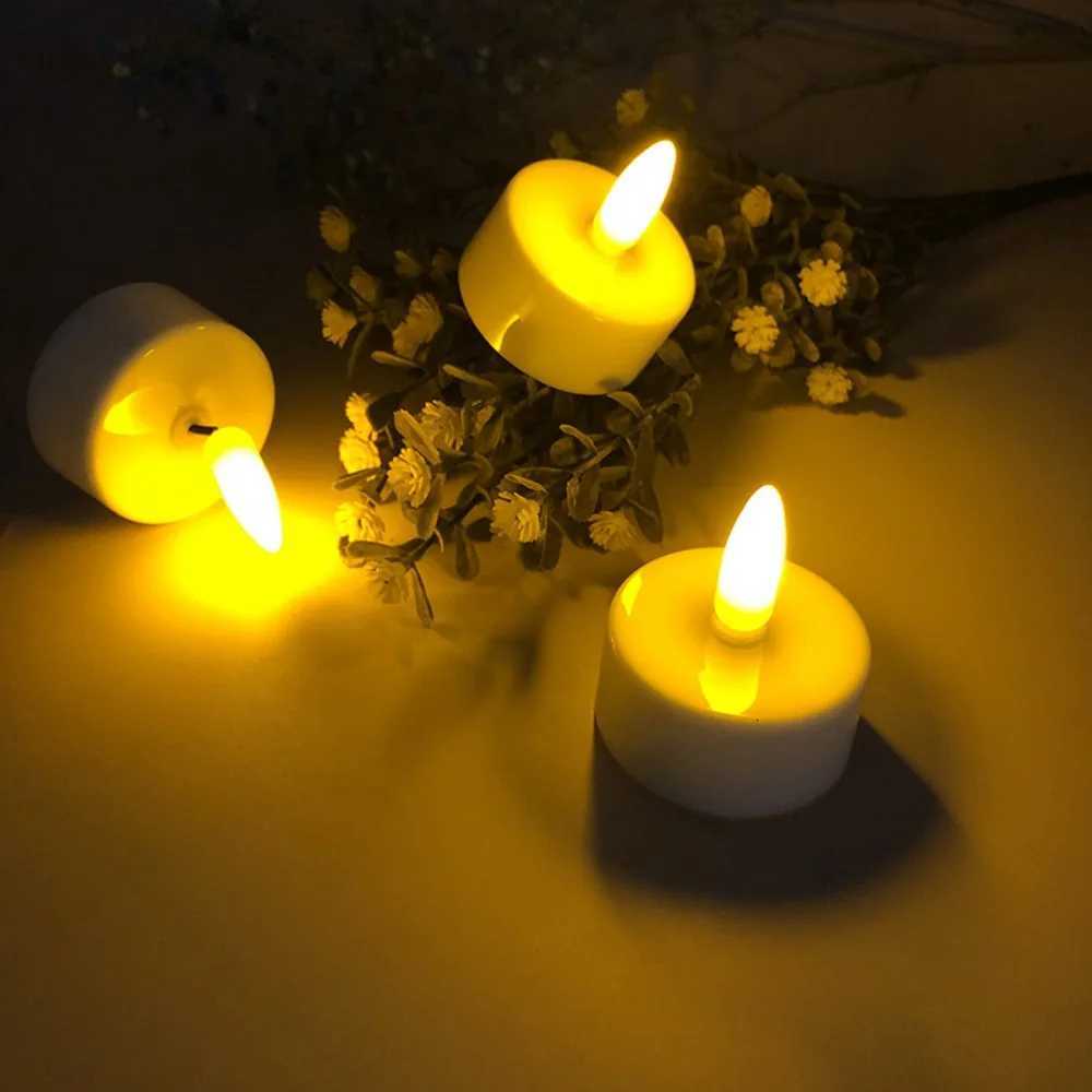 4-12Pcs LED Flameless Candle Light Battery Operated LED Creative Candles Tea Lights Halloween Christmas Party Decor Candle Light W251107