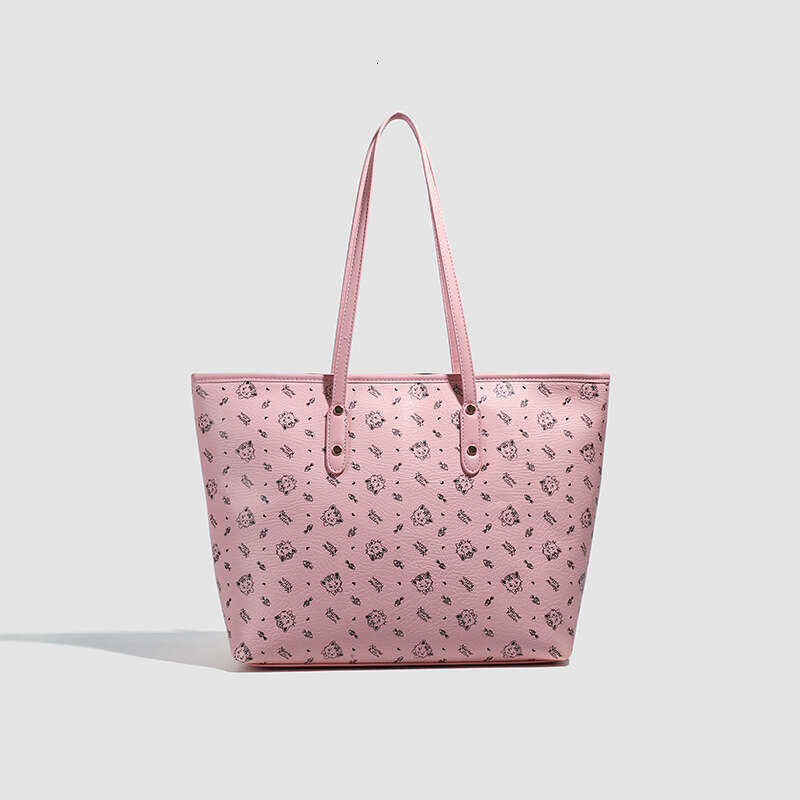 Designer Bag Printed PU Retro Tote Trendy Personality Daily Simple Shoulder Handbag New Women S