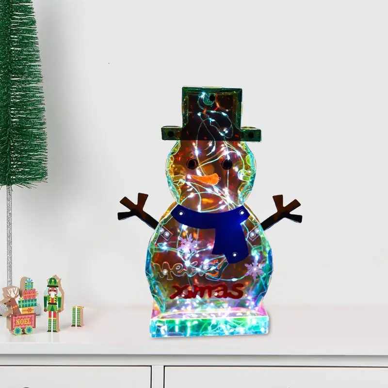 Prismatic Snowman 1181in Outdoor Christmas Snowman with LED Lights USB Rechargeable Winter Night Lights for Indoor Outdoor W251107