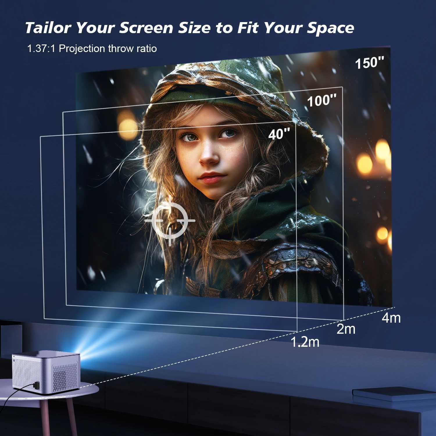 Magcubic HY350 Pro Projector Android 11 4K 1080P 580ANSI Wifi6 Voice Control Allwinner H713 Electronic Focus BT5.0 Home Projetor X250407