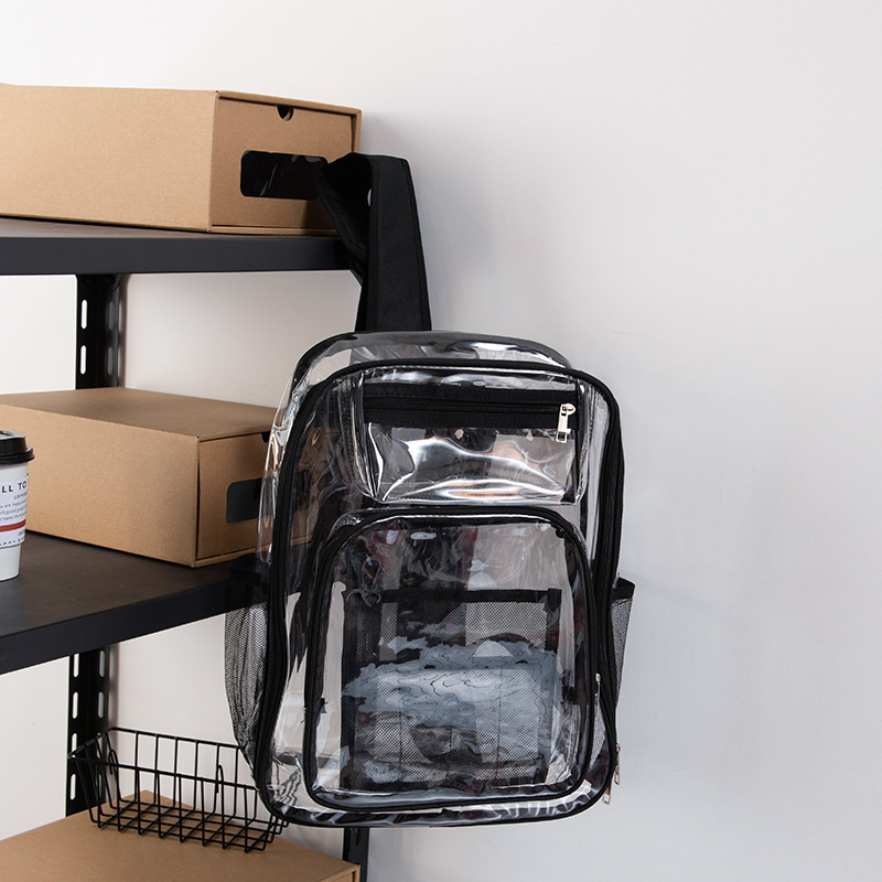 PVC BACKPACK PVC schoolbag large capacity backpack PVC transparent Backpack