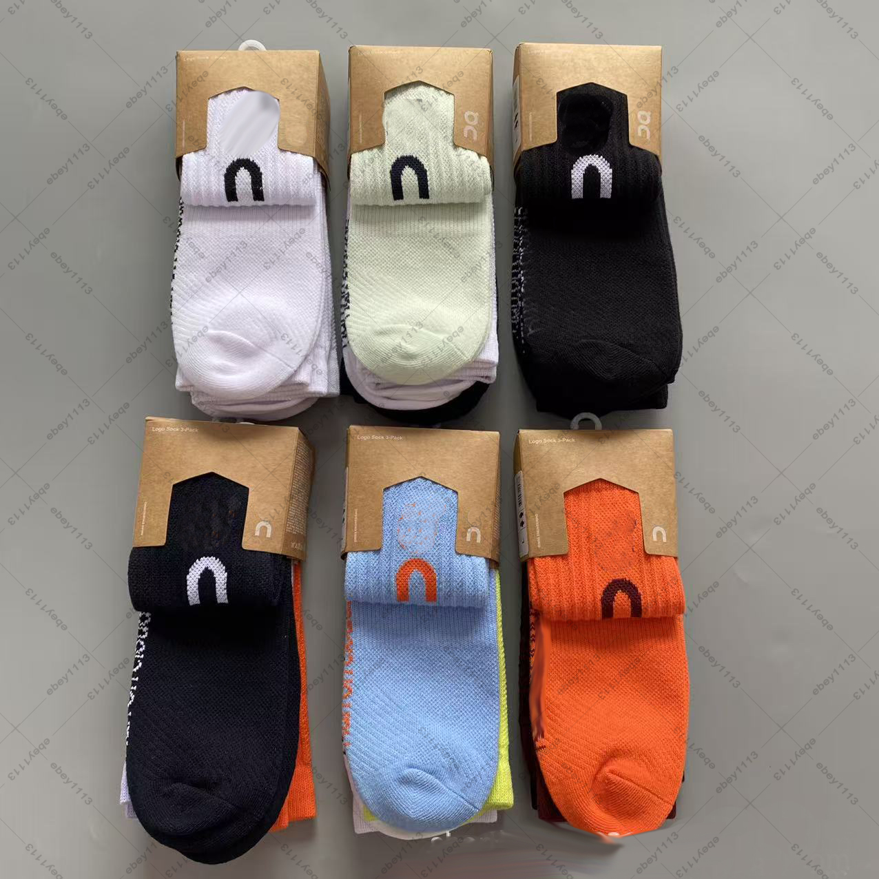 mens socks designer socks oncloud men printed solid color classic middle socks running sock outdoor