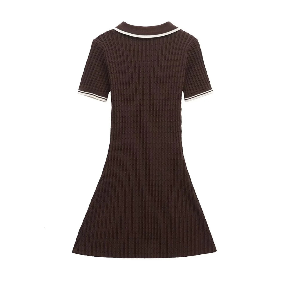 Womens Casual Elegant n European and American Retro Style Eight Leg Knitted Mini Dress 250407