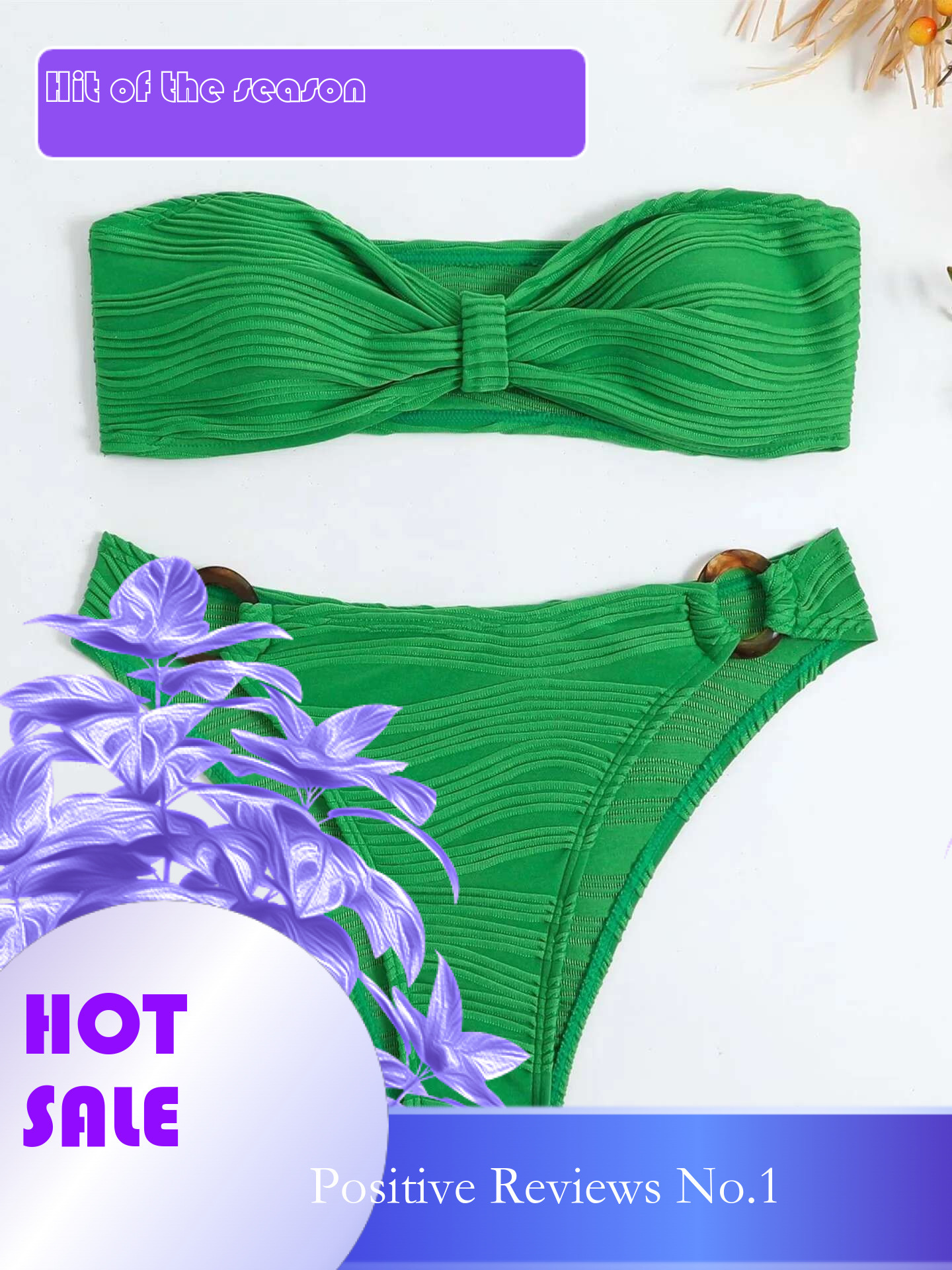 Dongdumaoyi Sexy Bandeau Bikini Women Front Tie Up Swimsuit Green Black Off Shoulder Cut Out Push Bathingh Suits Triangle Swimwear