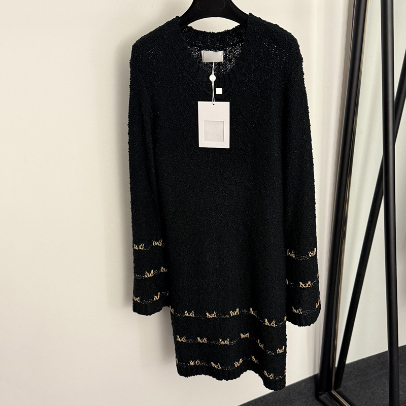 Luxury Knit Pleated Skirts Designer Top Dress Fall Latest Luxurious Cotton Comfy Party Banquet Dresses