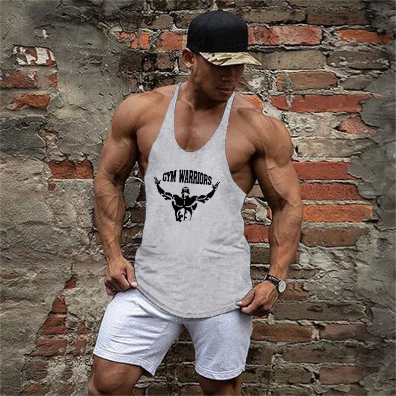 Muscle guys Clothing Gym Tank Tops Mens Fitness cotton Clothes Singlets Men Stringer Bodybuilding sleeveless Shirt 250407