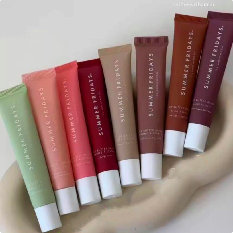 Makeup lipstick 15g Lip Butter Balm for Smooth Soft Lips Iced coffee Hot cocoa pink Sugar vanilla beige brown sugar sweet mint Summers Fridays Lip Balm free shipping