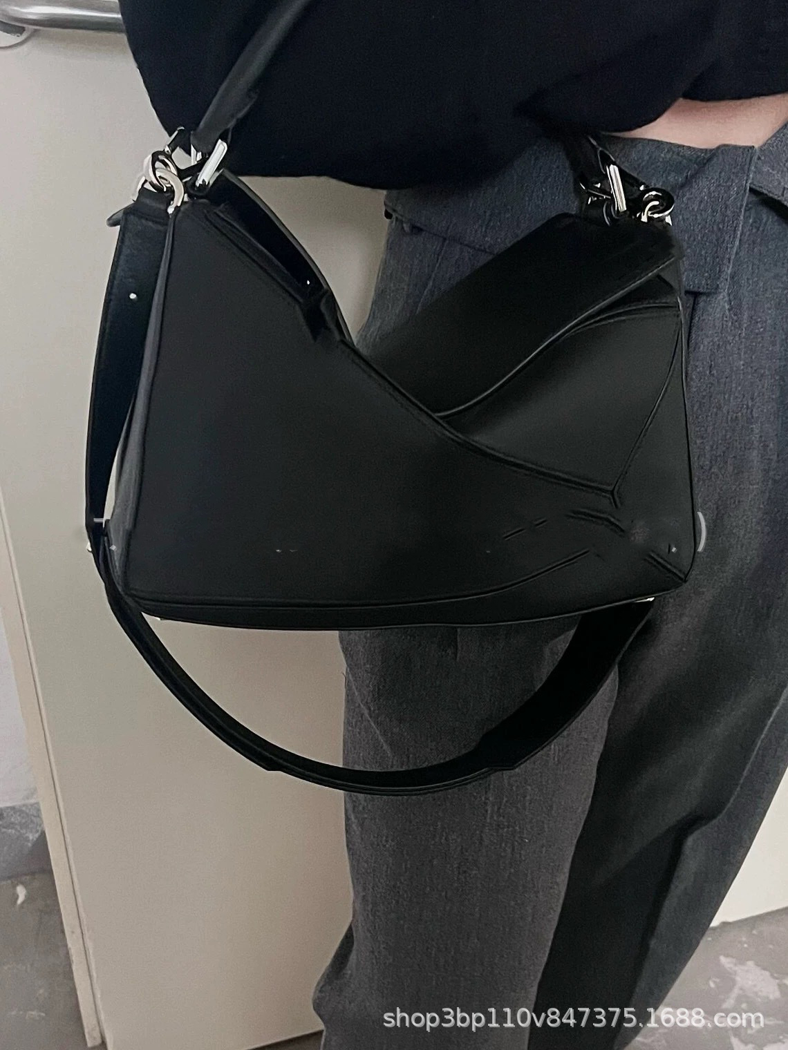25ss New High Quality designer bag Geometric Women's Soft Leather Splicing Puzzle Handheld Pillow Single Cross Shoulder Small Bag